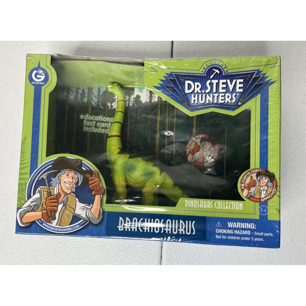 Geoworld Dr. Steve Hunters Brachiosaurus Dinosaur‎ Toy Figure In Box